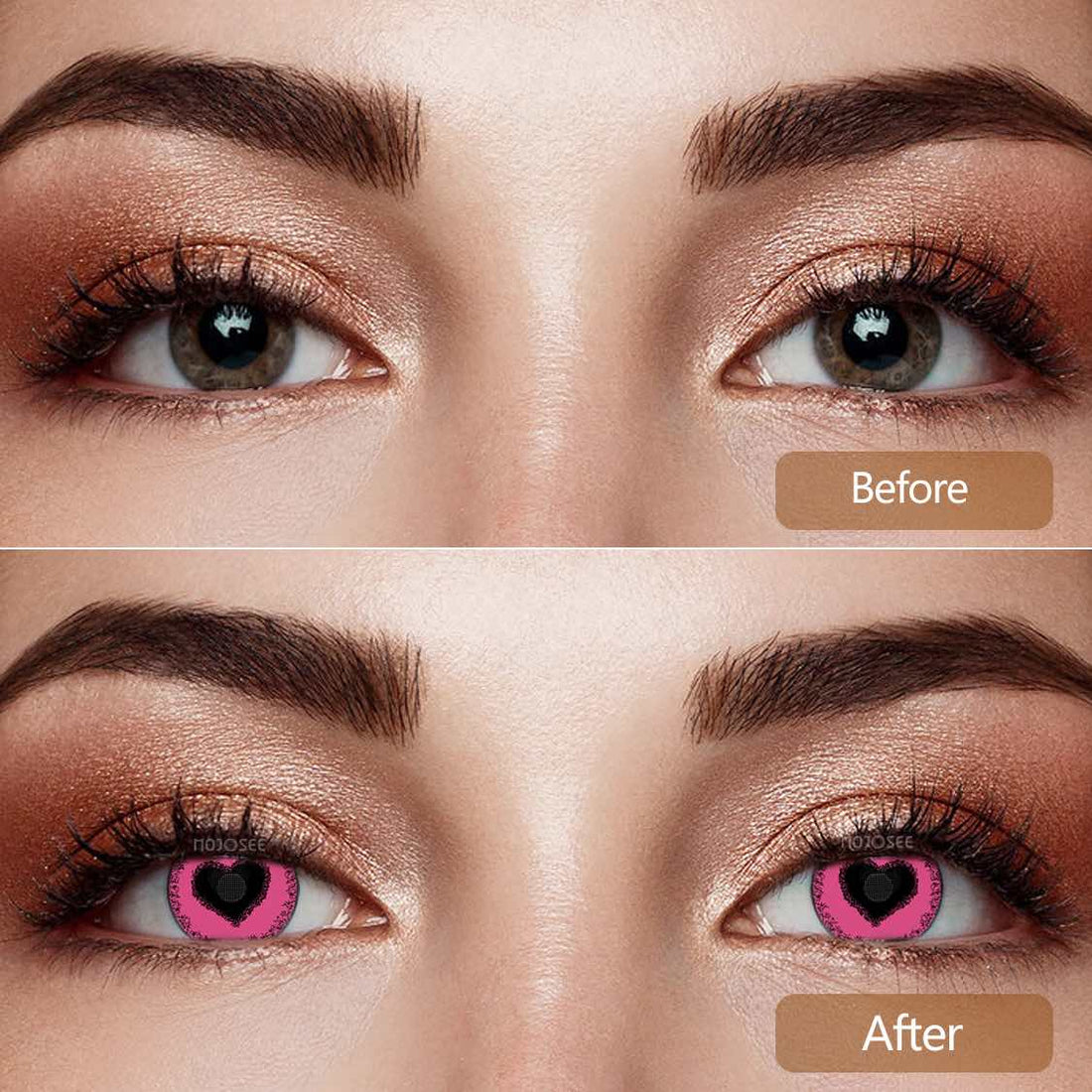 Anime Yandere Pink Colored Contact Lenses