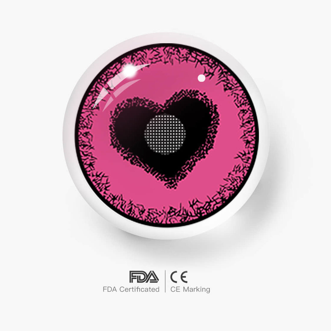 Anime Yandere Pink Colored Contact Lenses