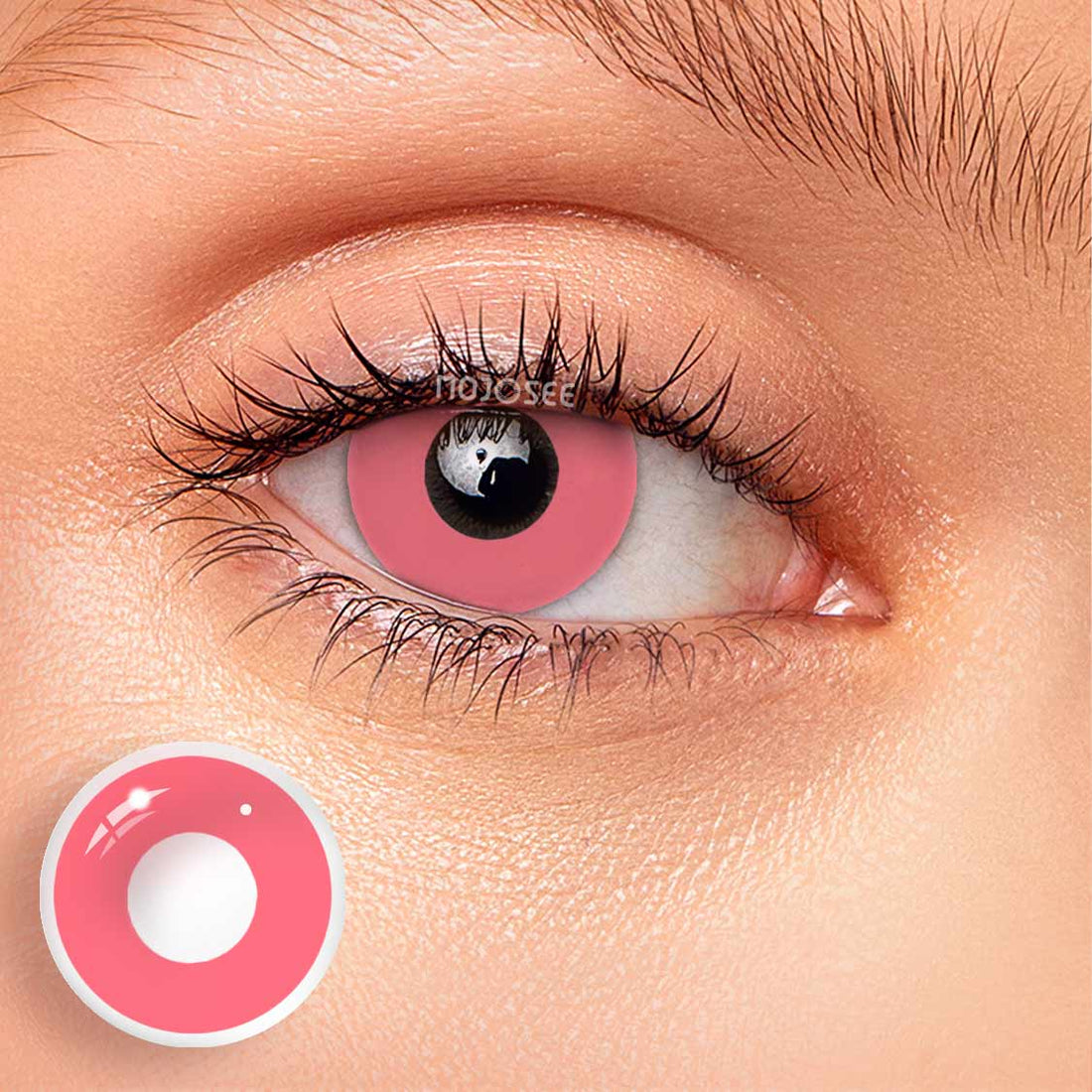Circle Block Powdery Violet Block Colored Contact Lenses