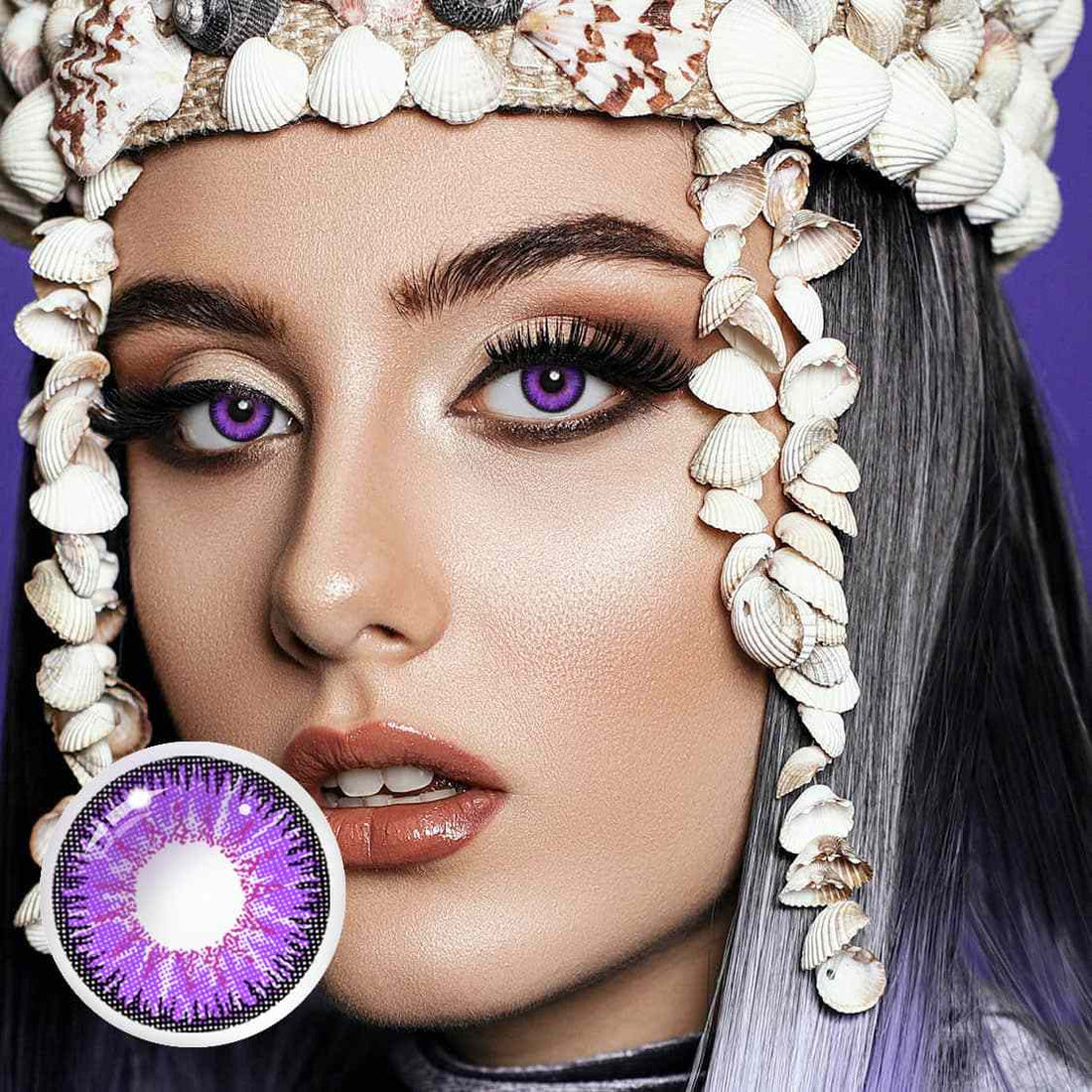 Vika Tricolor Violet Colored Contact Lenses