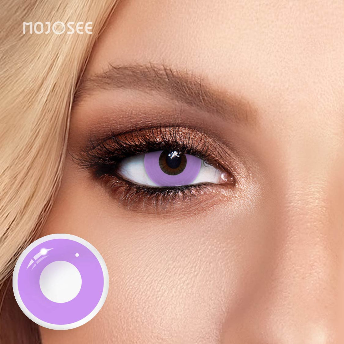Genshin Circle Block Gray Violet Colored Contact Lenses