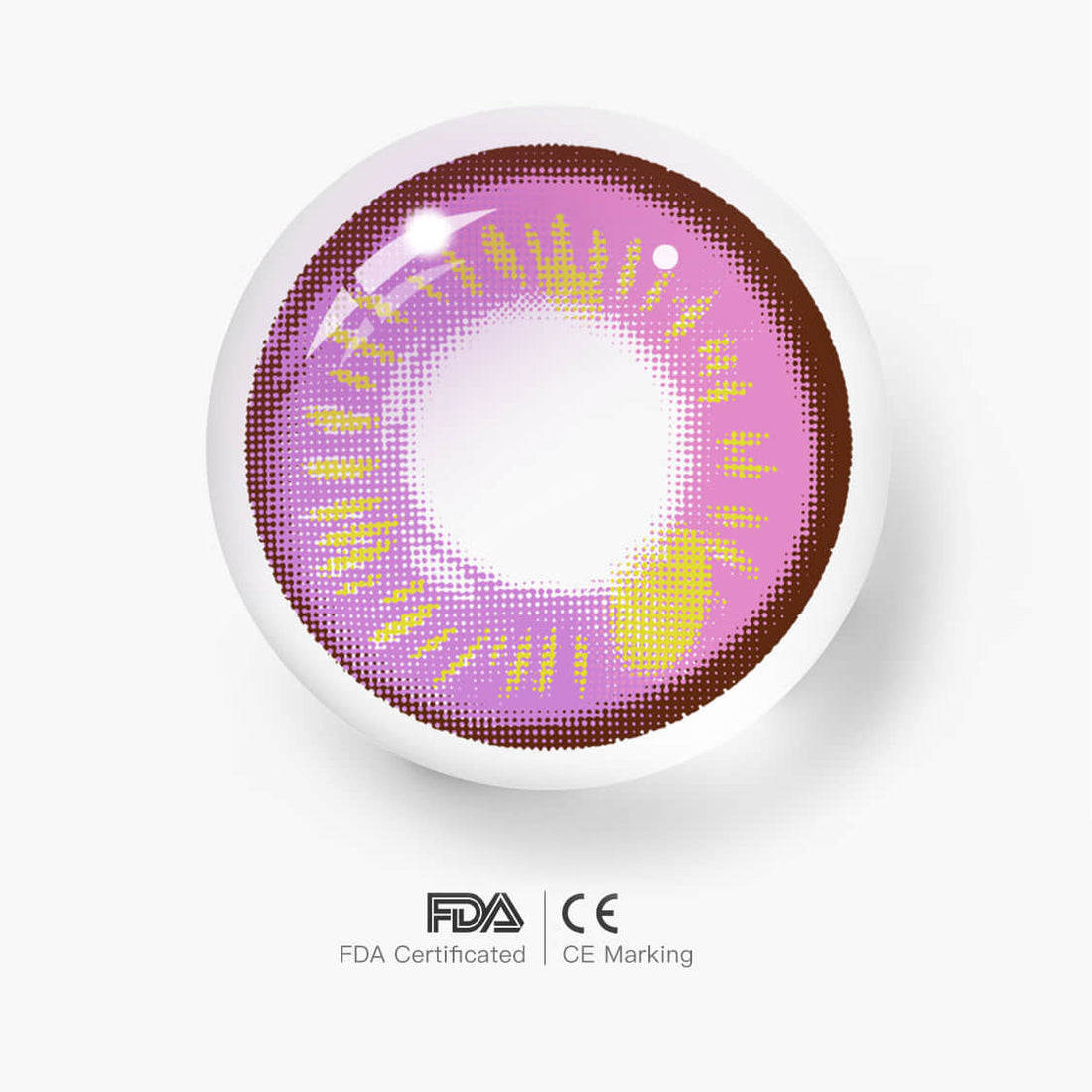 Anime Violet Colored Contact Lenses for Men