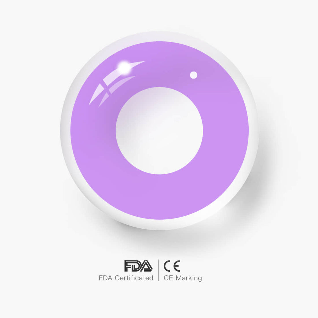 Circle Block Gray Violet Colored Contact Lenses