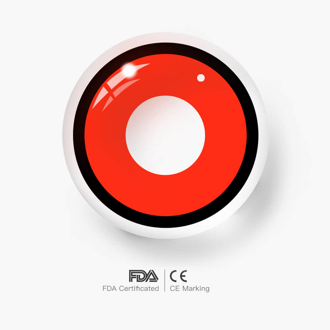 Circle Block Red Vampire Colored Contact Lenses for Men