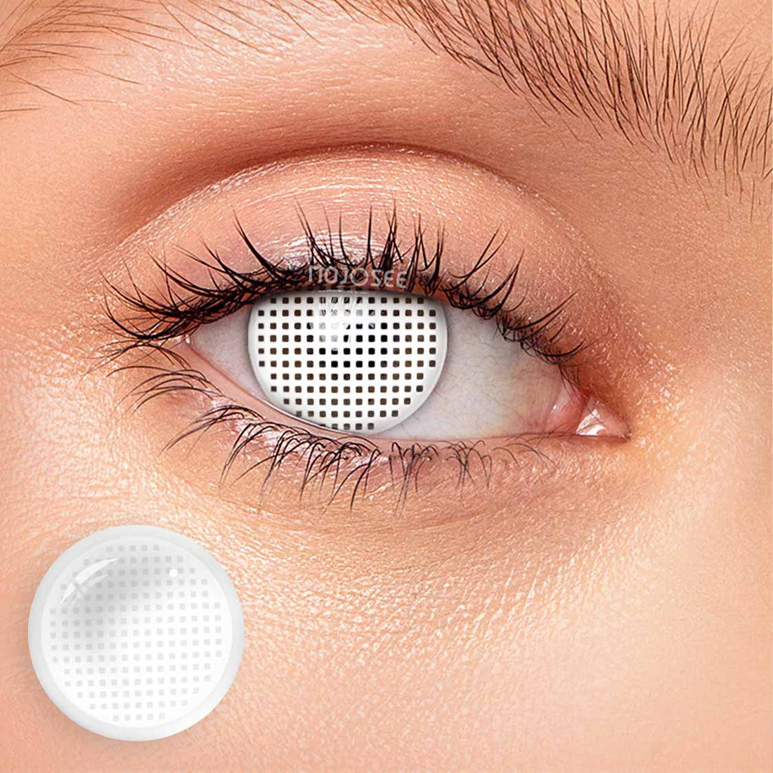 White Mesh Colored Contact Lenses