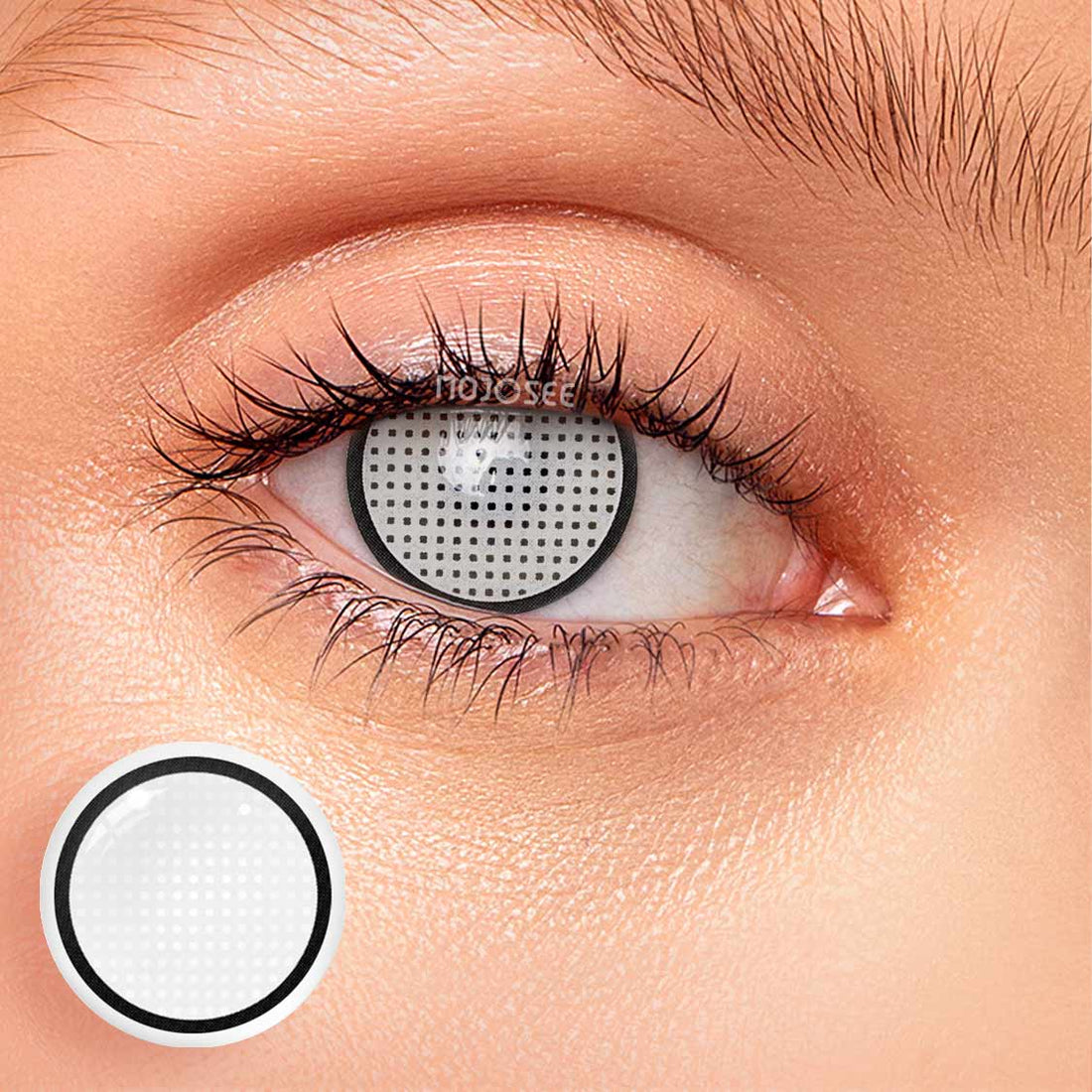 White Manson Mesh Colored Contact Lenses