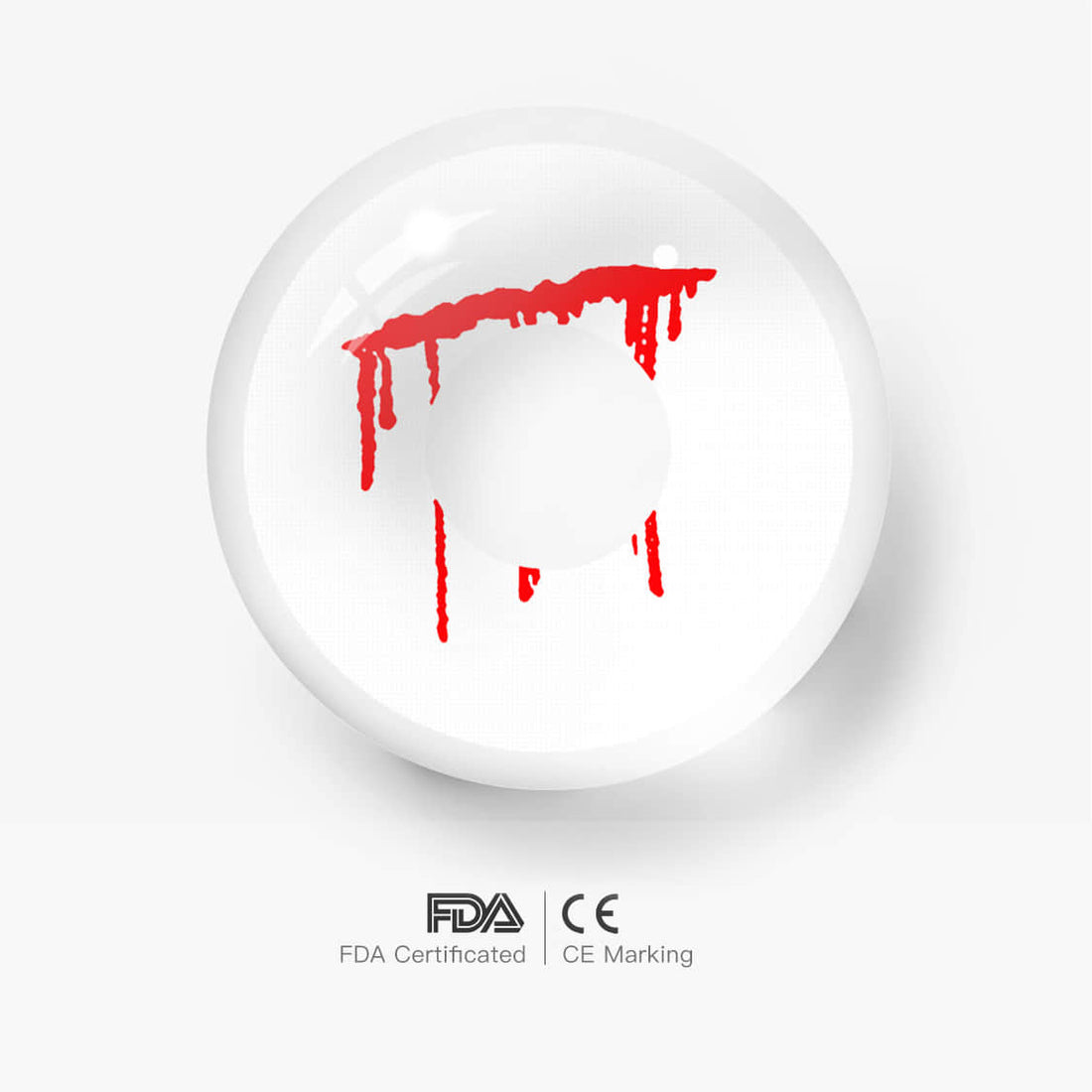 Trauma White Slit Colored Contact Lenses