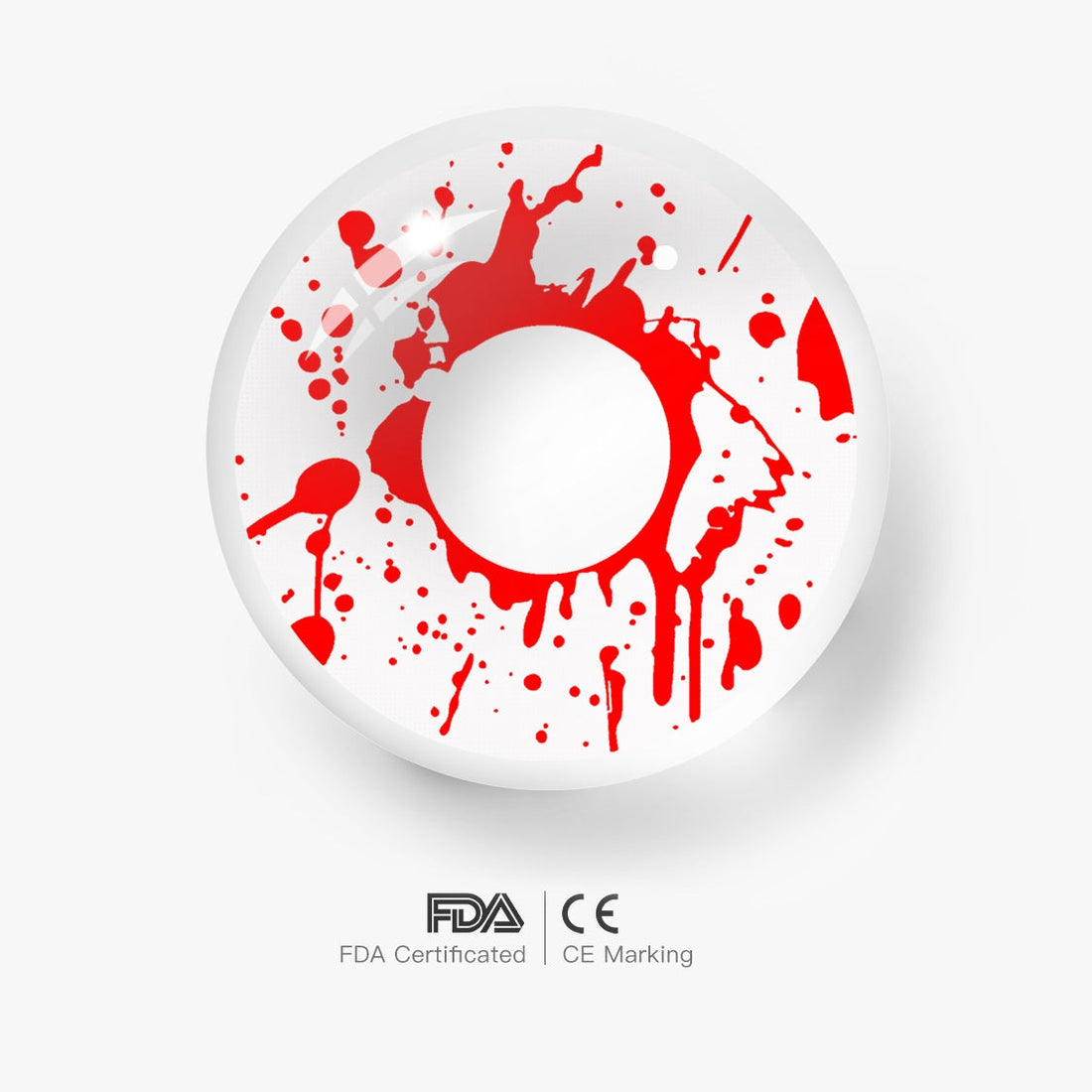 Trauma White Colored Contact Lenses for Men