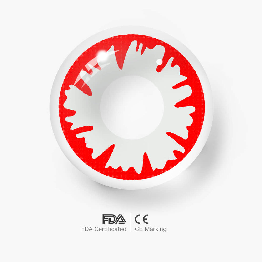 Trauma White Demon Colored Contact Lenses for Men