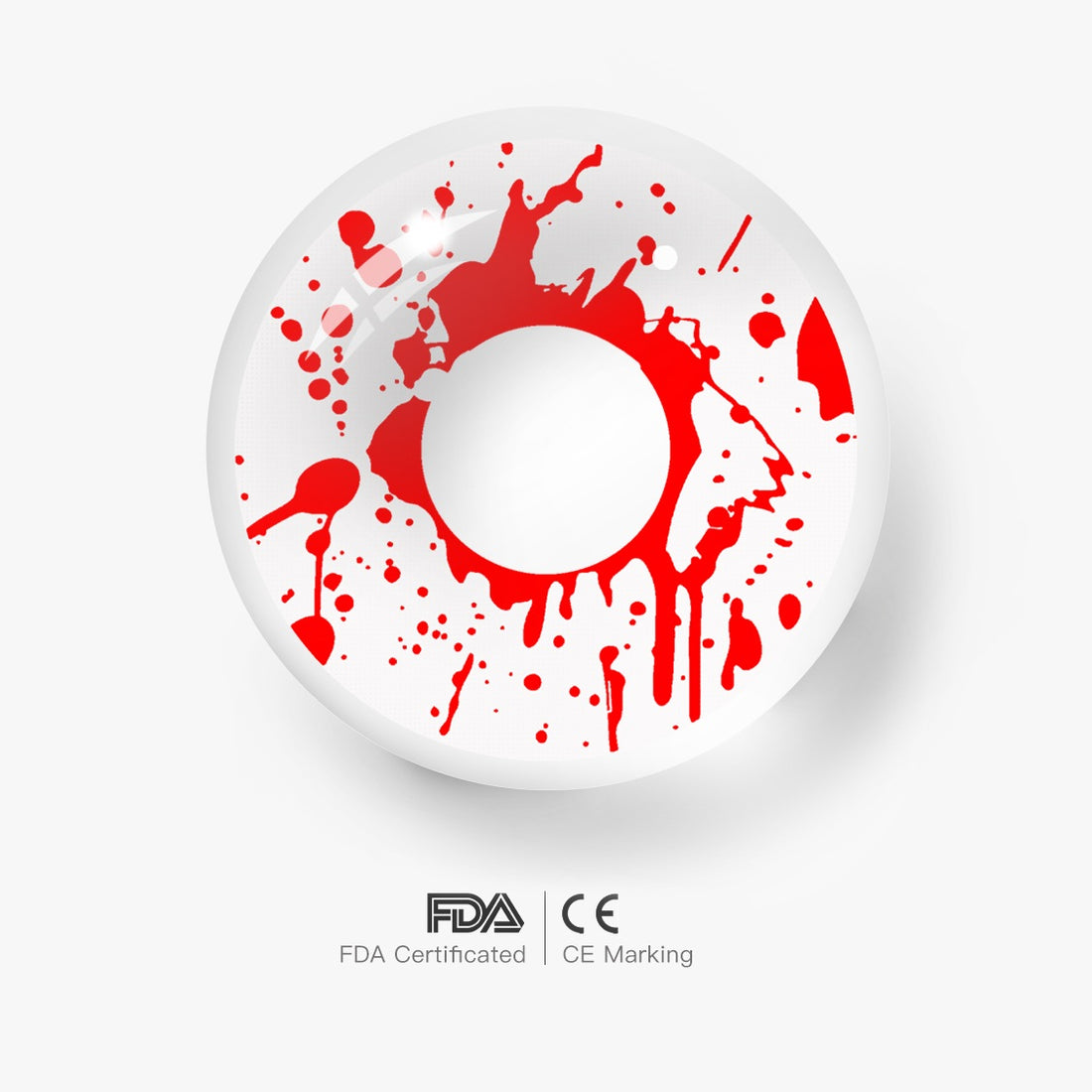 Trauma White Colored Contact Lenses
