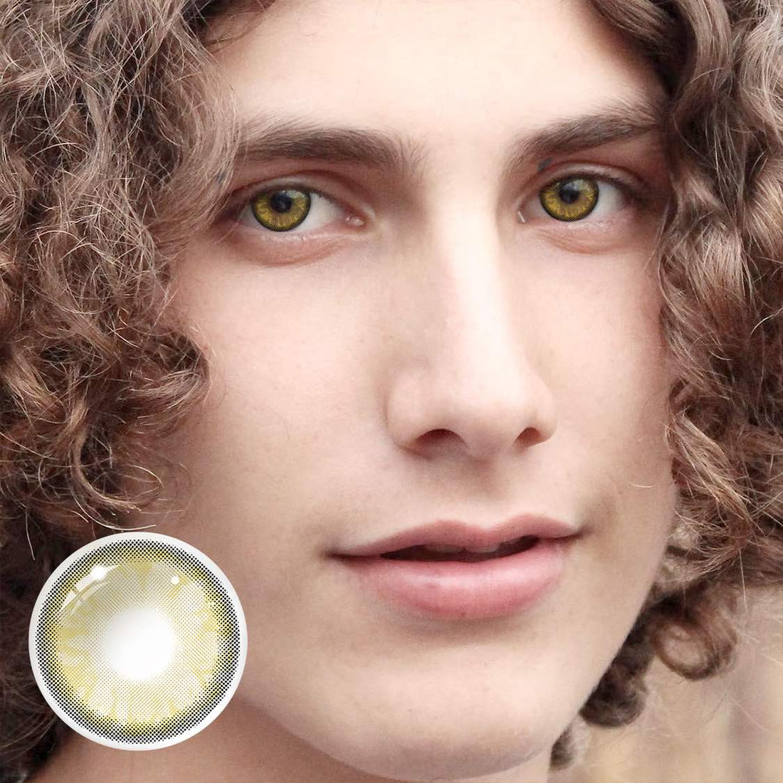 Gem Brown Colored Contact Lenses for Men
