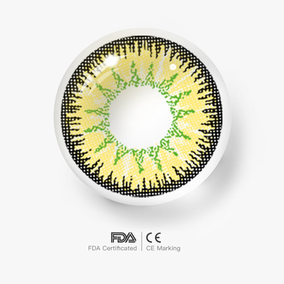 Vika Tricolor Yellow Flame Colored Contact Lenses for Men