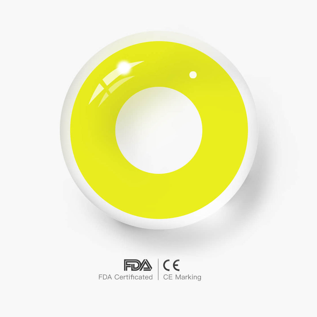 Circle Block Yellow Block Colored Contact Lenses