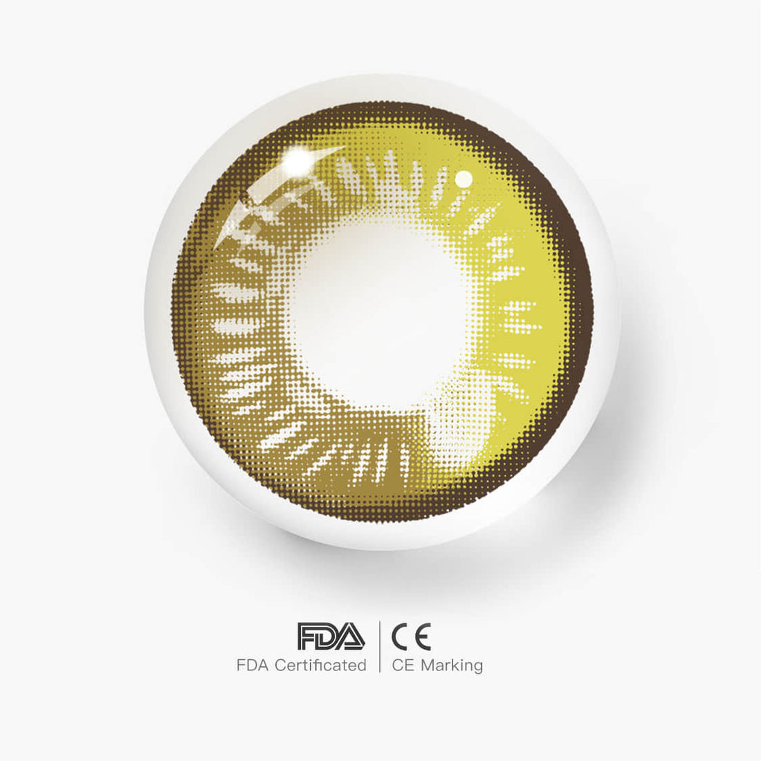 Demon Slayer Anime Yellow Colored Contact Lenses