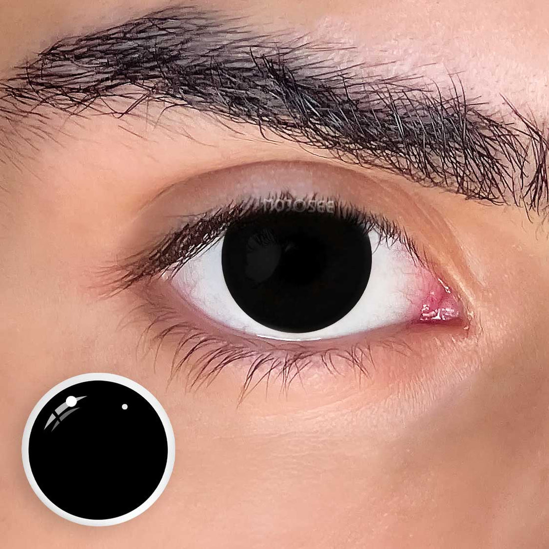 Black Out Colored Contact Lenses for Men
