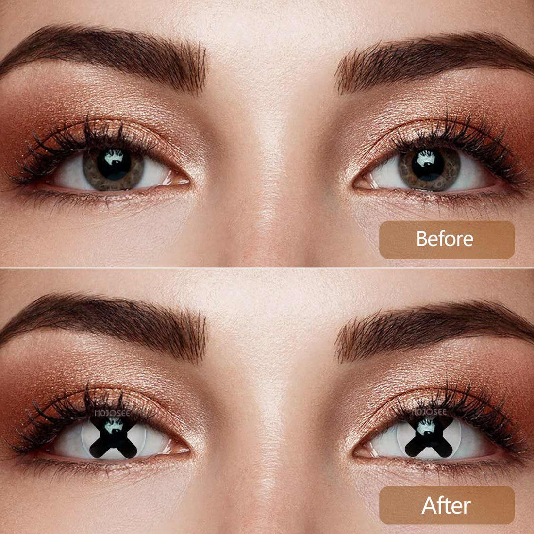 Black Cross Colored Contact Lenses