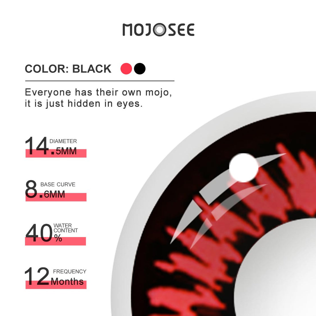 Enchanted Black Colored Contact Lenses