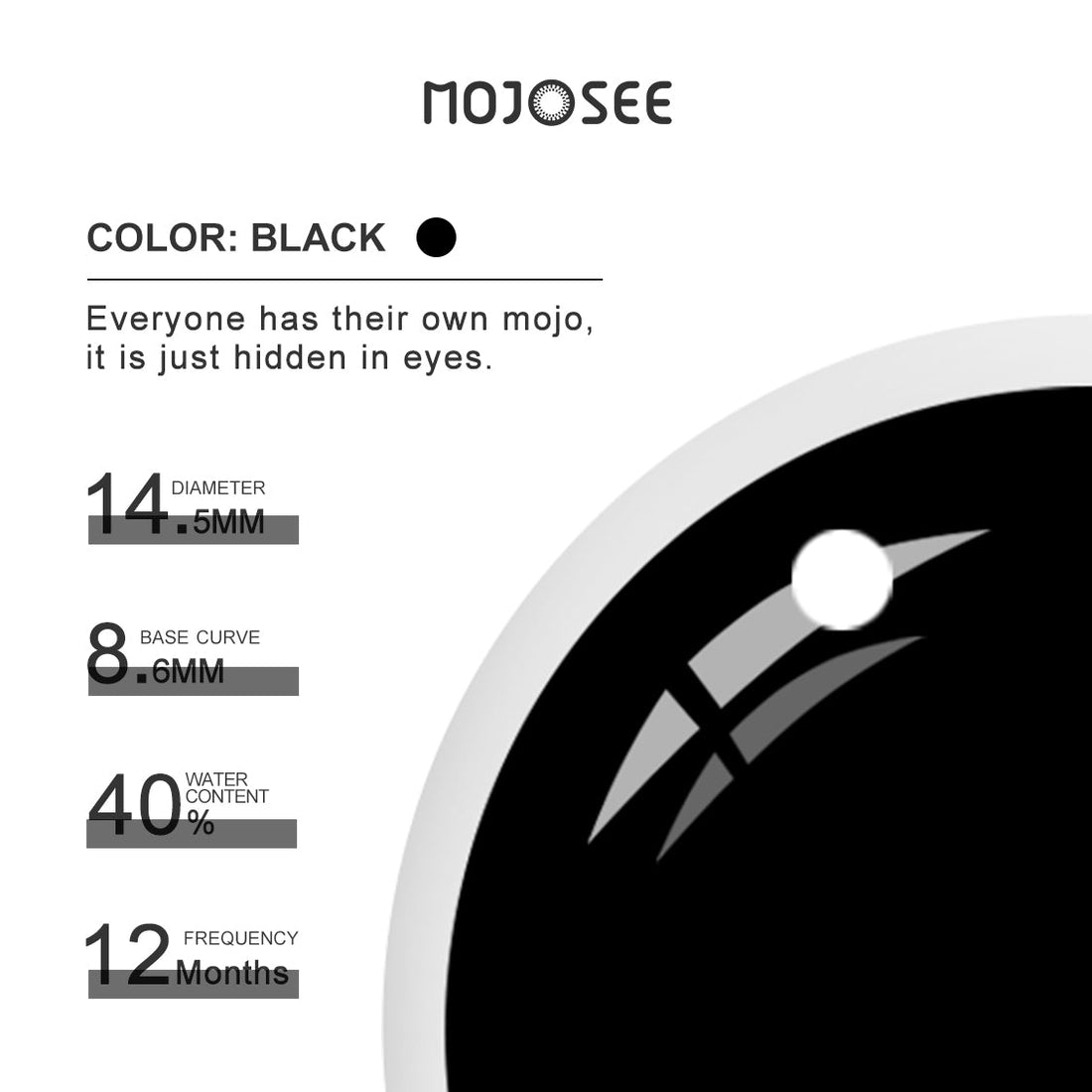 Black Out Colored Contact Lenses for Men