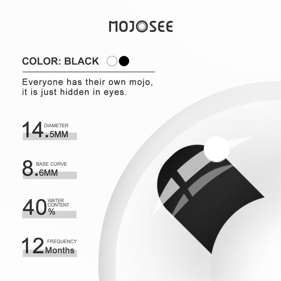 Black Cross Colored Contact Lenses