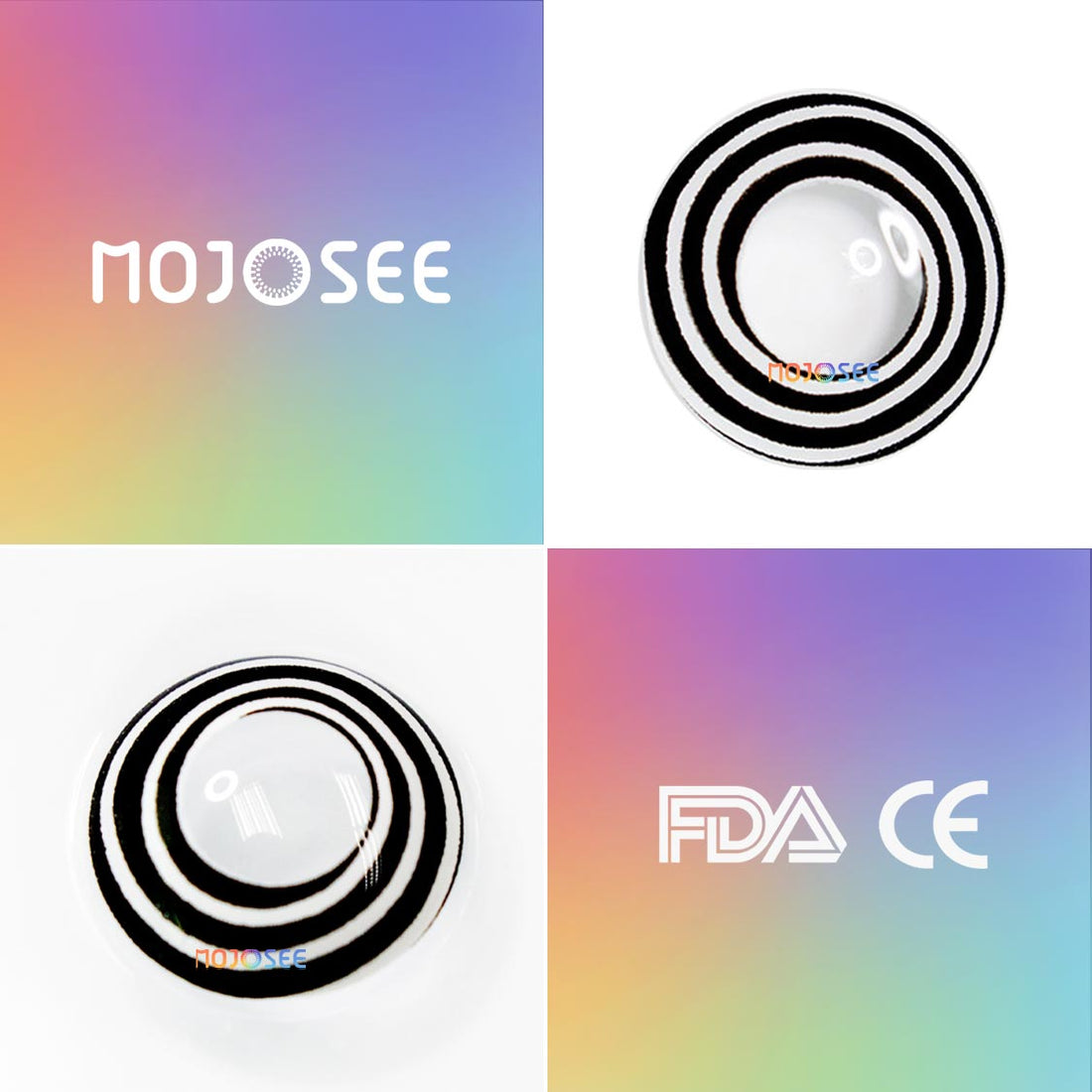 Black&White Spiral Colored Contact Lenses for Men
