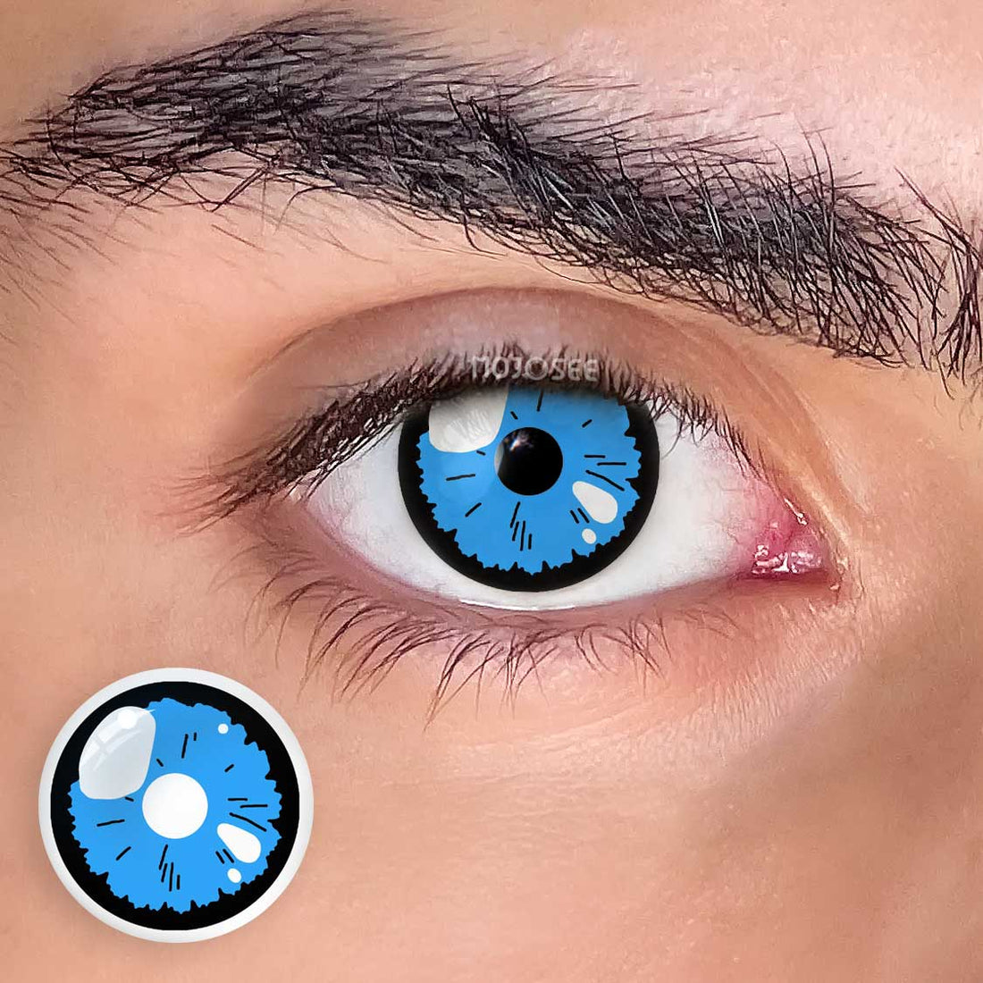 Black Lobelia-Blue Colored Contact Lenses for Men