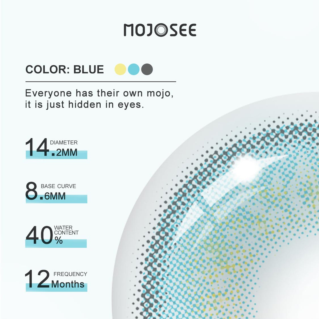 Starry sky Blue Colored Contact Lenses for Men