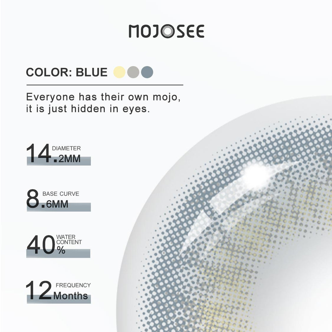 DNA Taylor Blue Gray Colored Contact Lenses