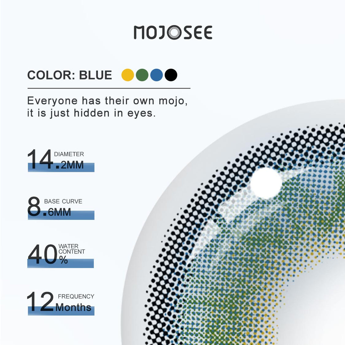 Himalaya Blue Colored Contact Lenses for Men