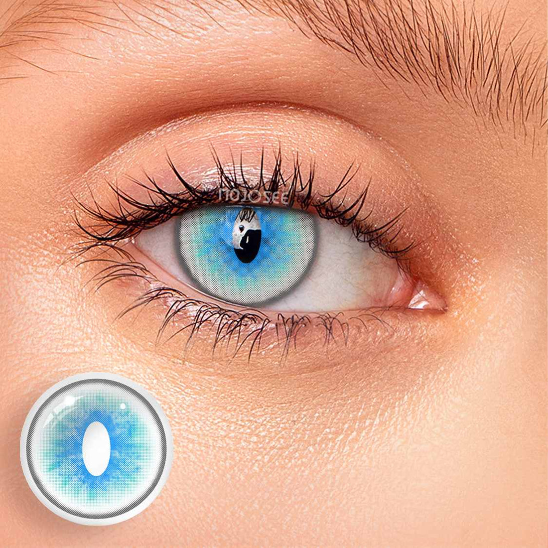 Genshin Ragdoll Cat Eyes Blue Colored Contact Lenses – Slit Pupil Cosplay Lenses | Mojosee