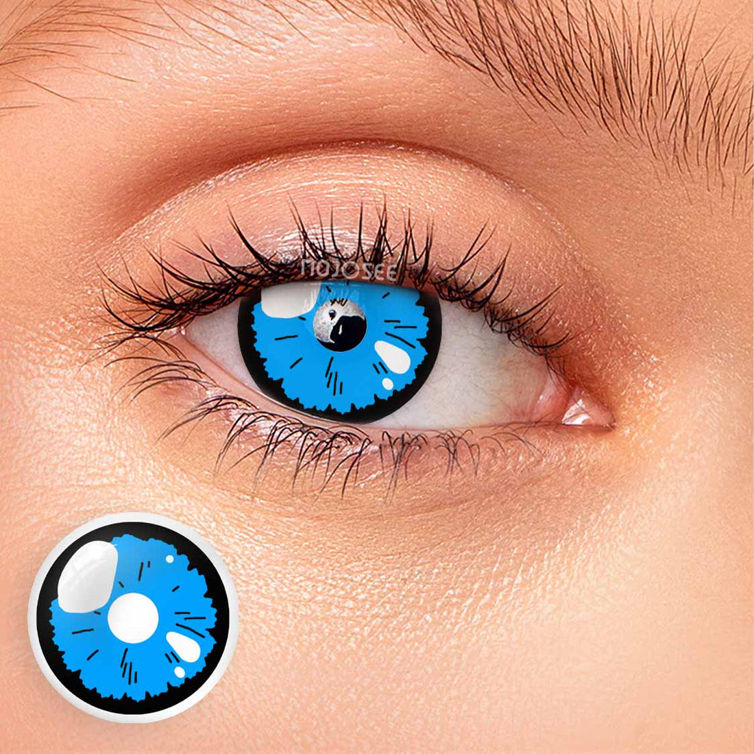 Black Lobelia-Blue Colored Contact Lenses