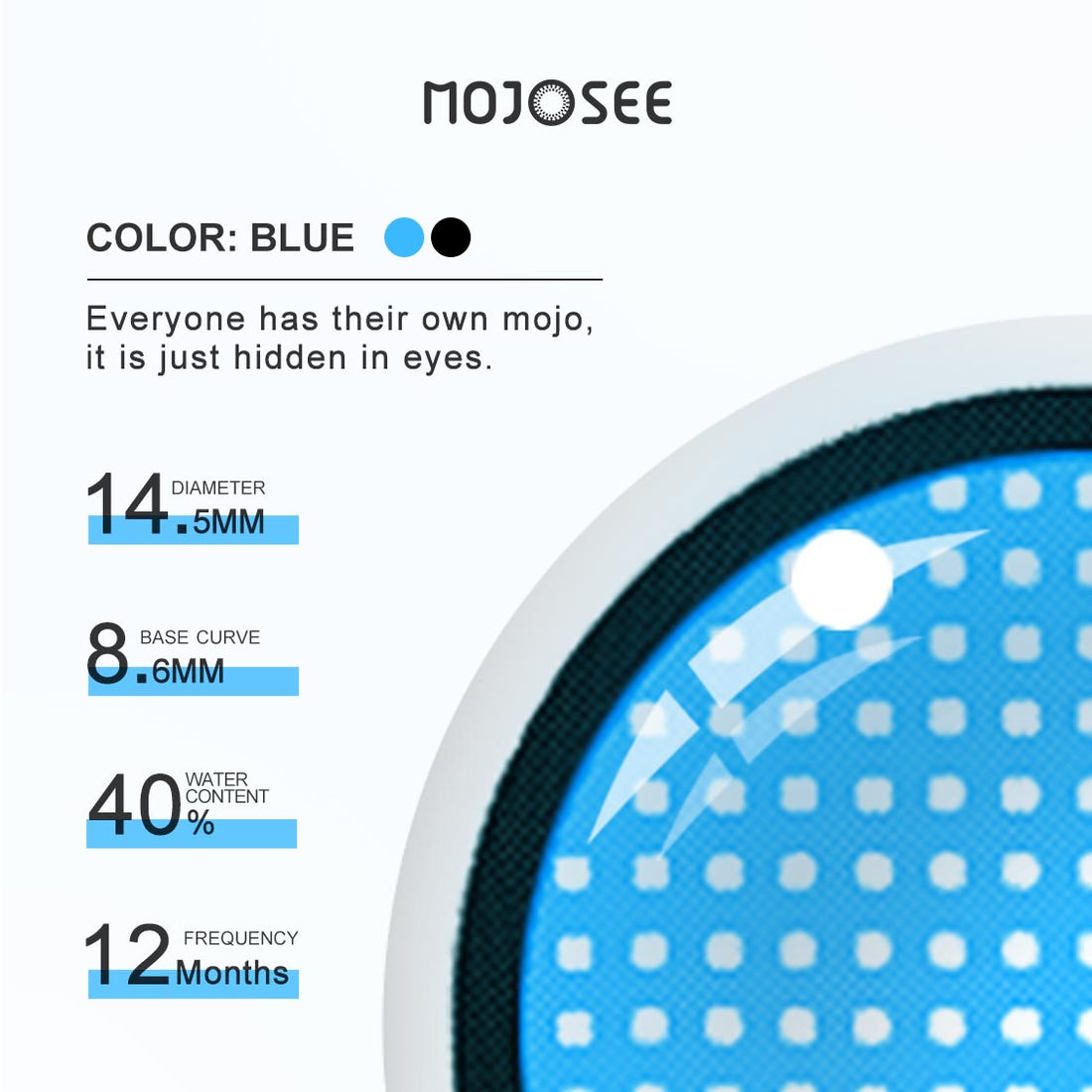 Blue Mesh Colored Contact Lenses for Men