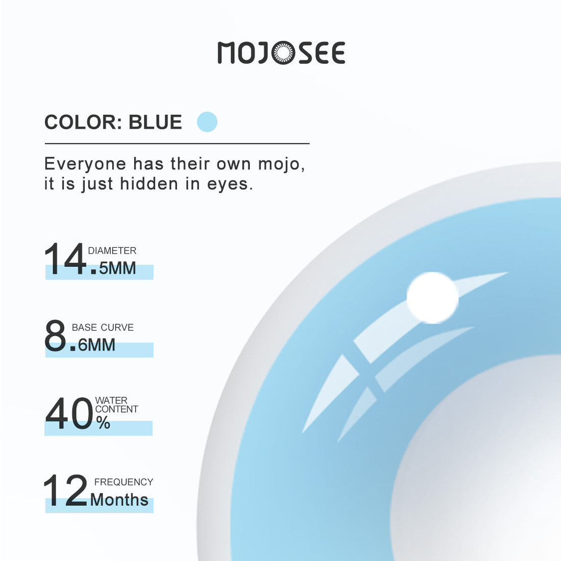 Circle Block Cambridge Blue Block Colored Contact Lenses for Men