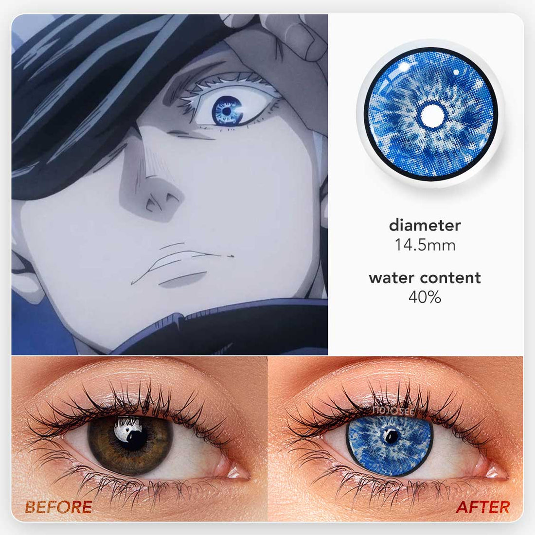Gojo Blue Cosplay Contact Lenses – Jujutsu Kaisen