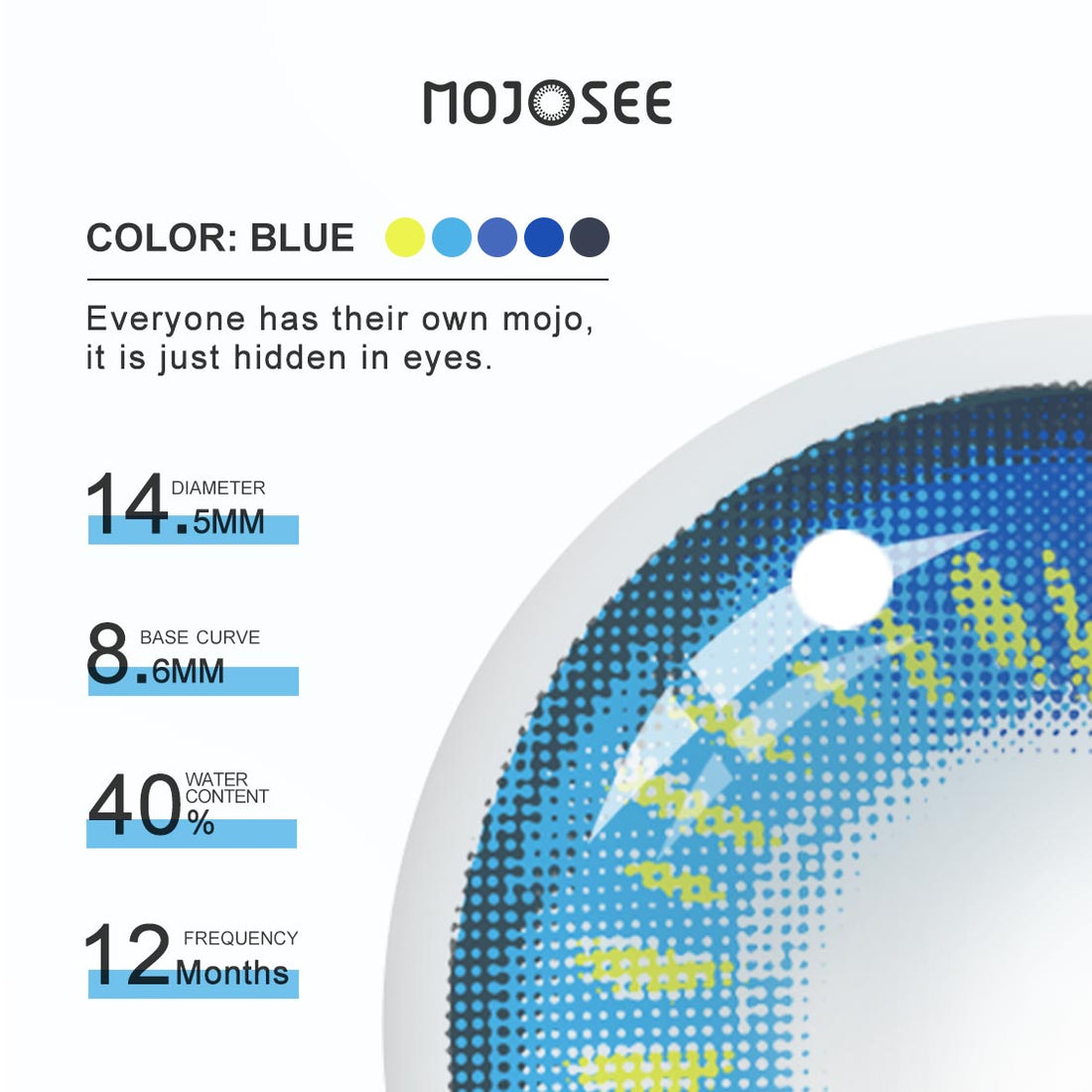 Anime Blue Colored Contact Lenses for Men