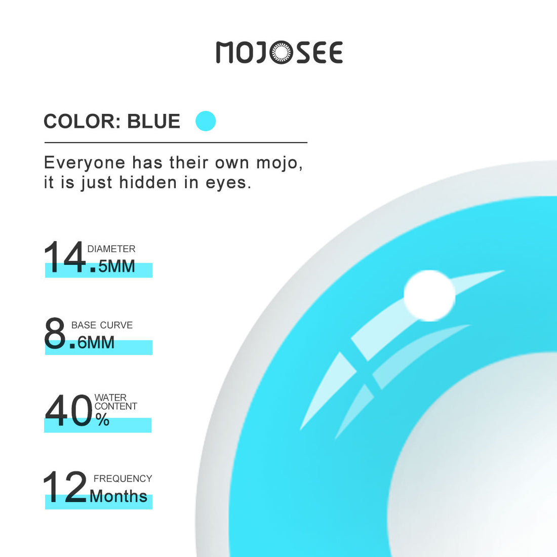Circle Block Blue-Green Block Colored Contact Lenses for Men