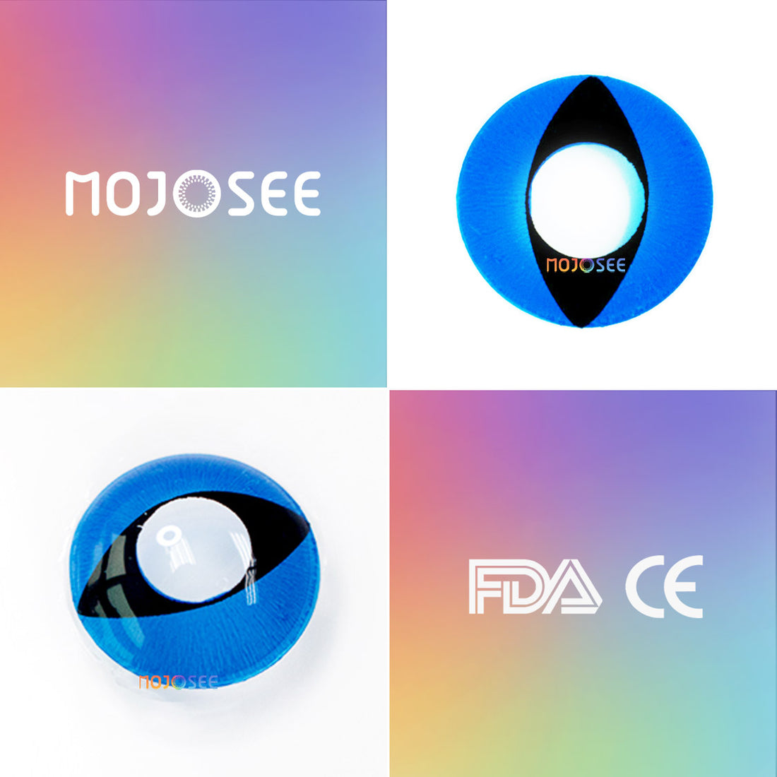 Cat Eyes Blue Colored Contacts Colored Contact Lenses