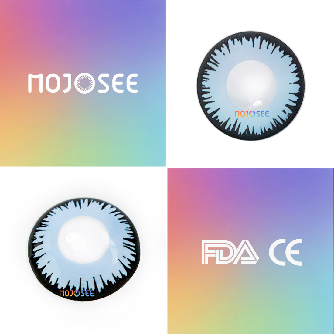 Sun moon Lunar Eclipse Colored Contact Lenses