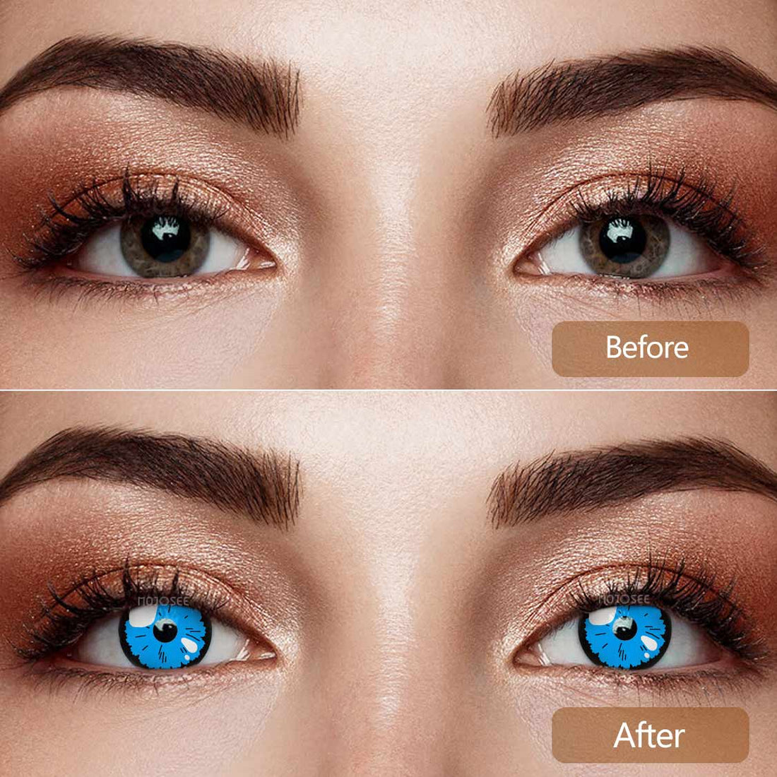 Black Lobelia-Blue Colored Contact Lenses
