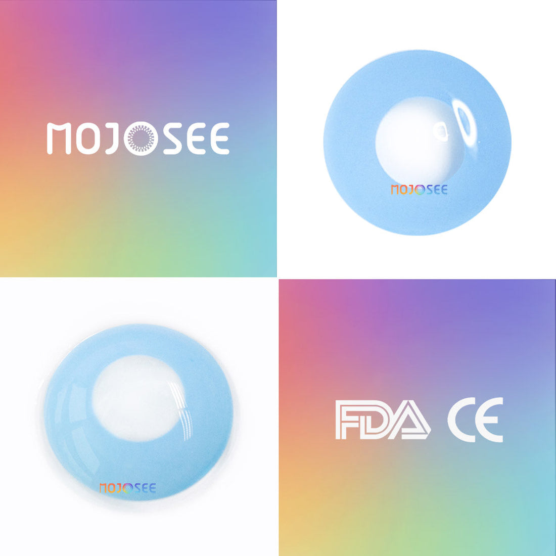 Circle Block Cambridge Blue Block Colored Contact Lenses for Men