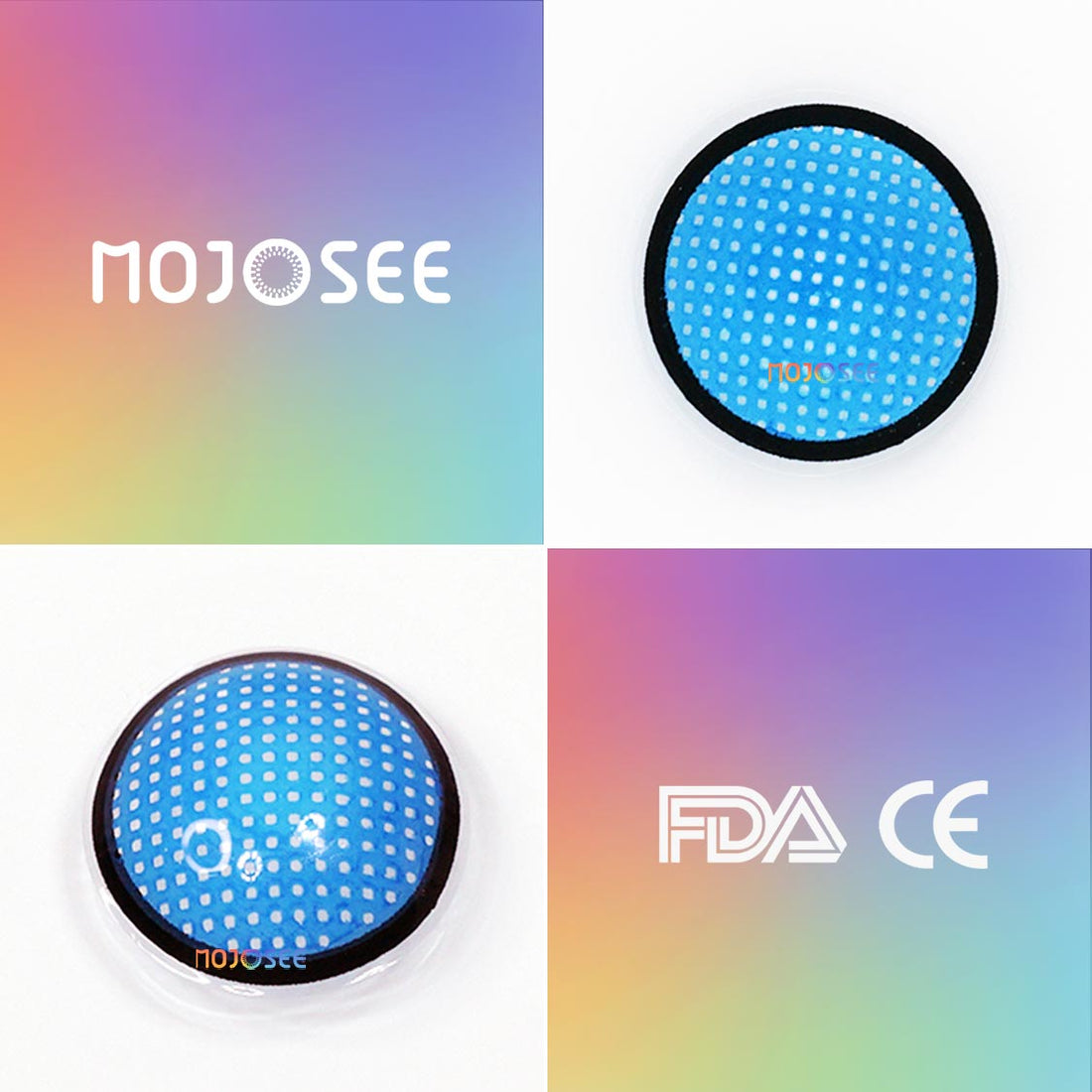 Blue Mesh Colored Contact Lenses
