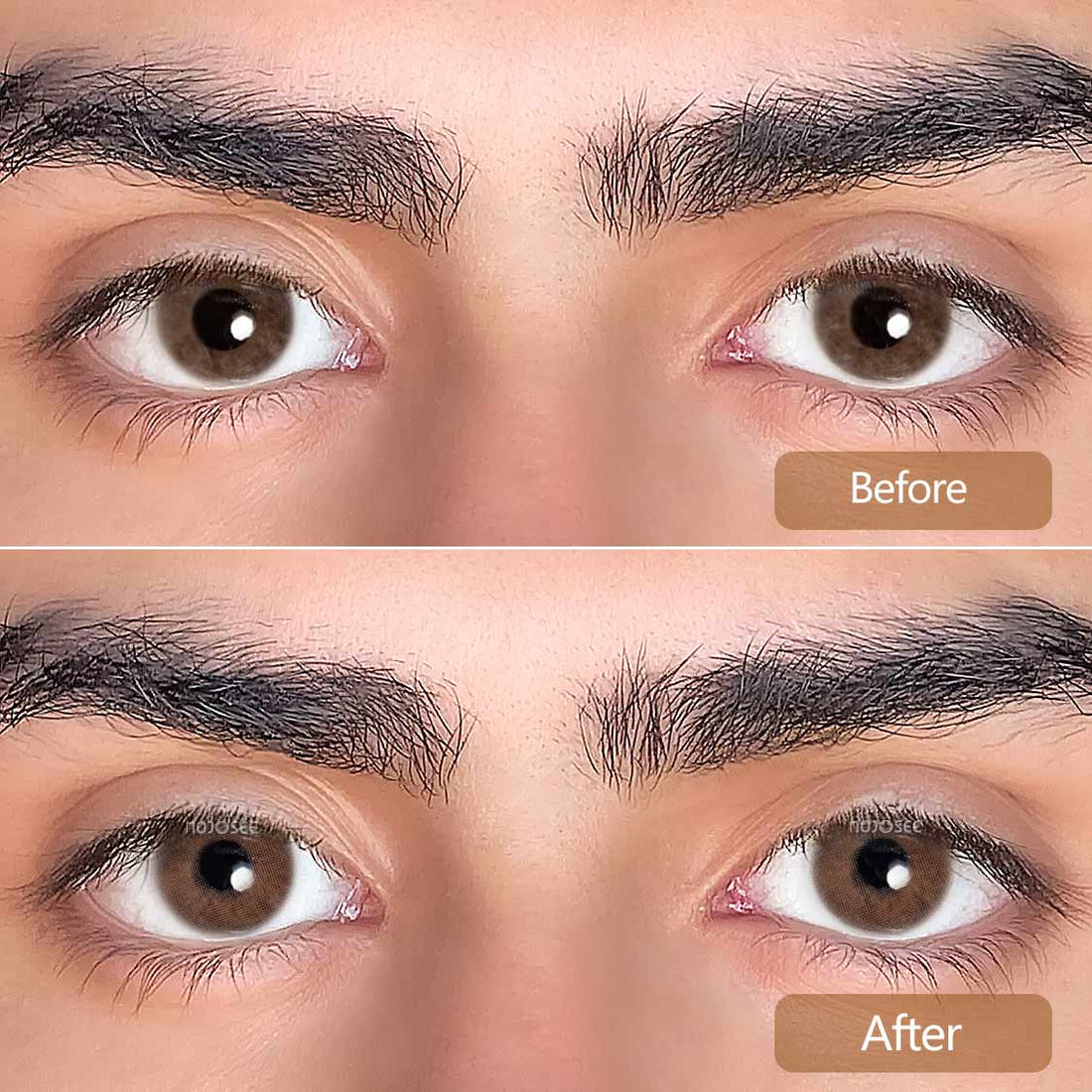 Smoky Tea Colored Contact Lenses for Men