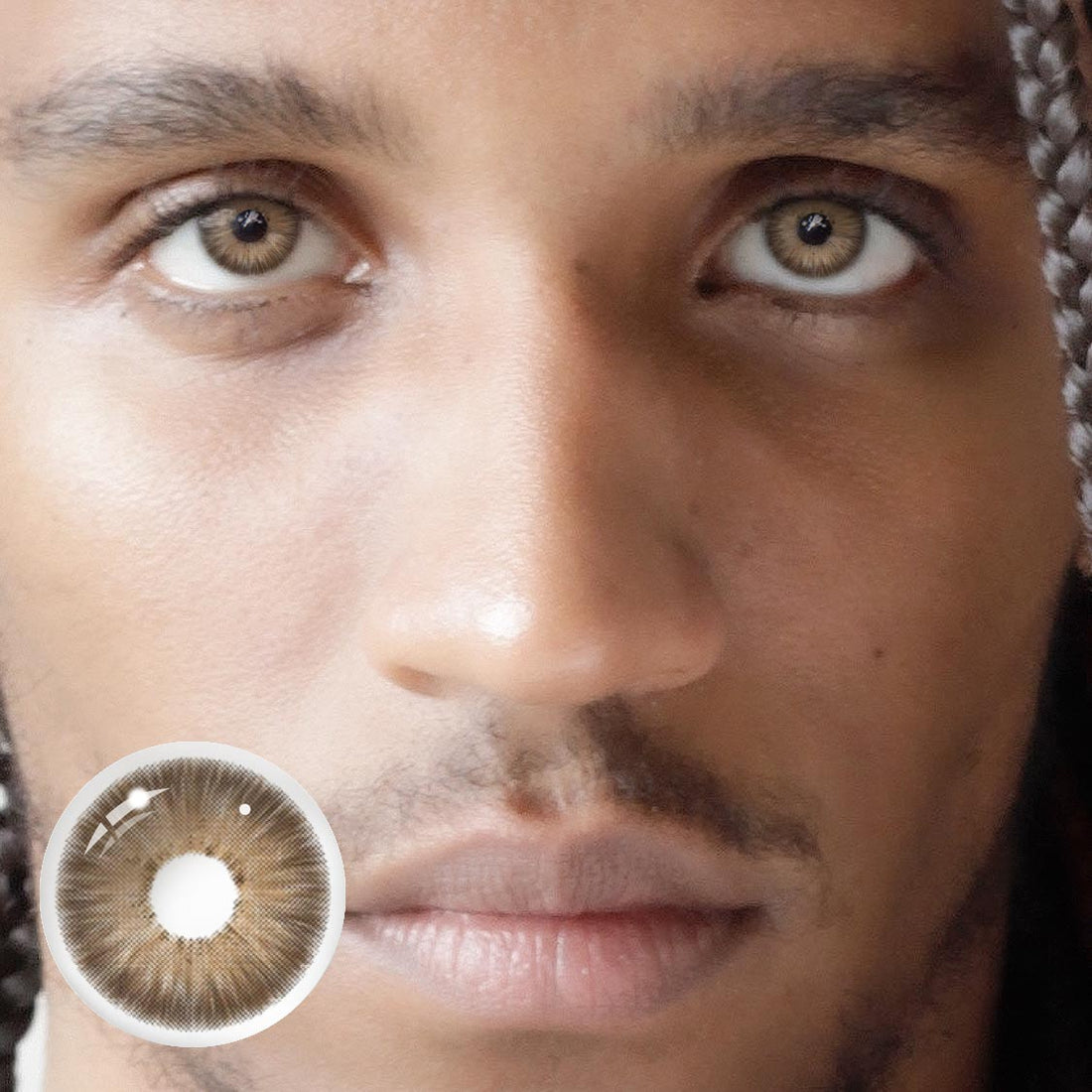 Magnificent Sahara Brown Colored Contact Lenses for Men
