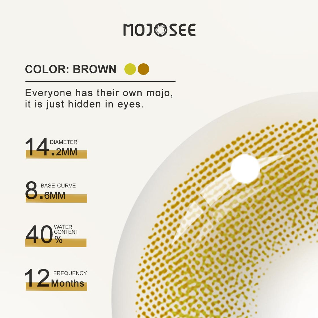 Cloud Brown Colored Contact Lenses for Men
