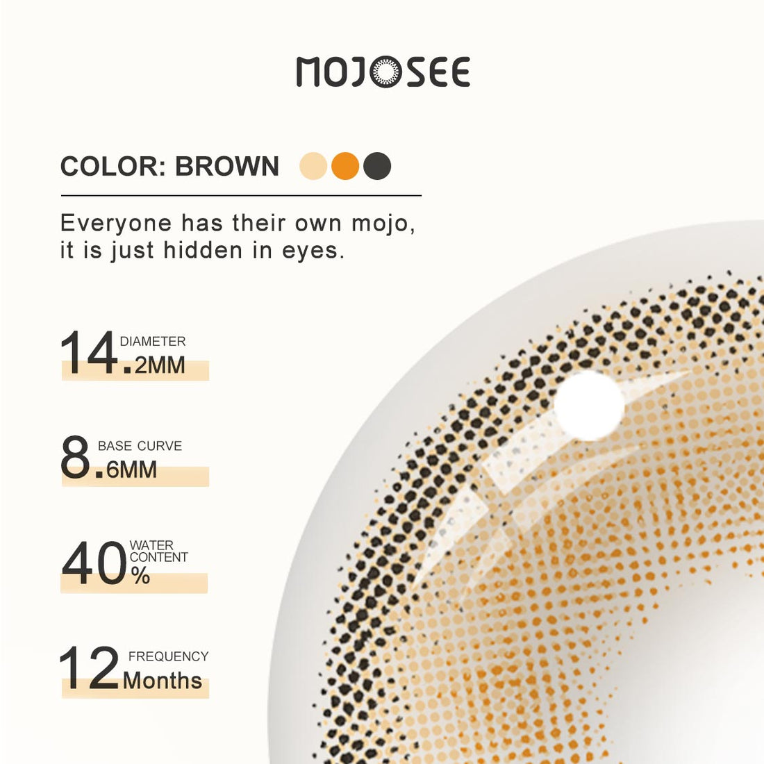 Classical Coffee Colored Contact Lenses for Men