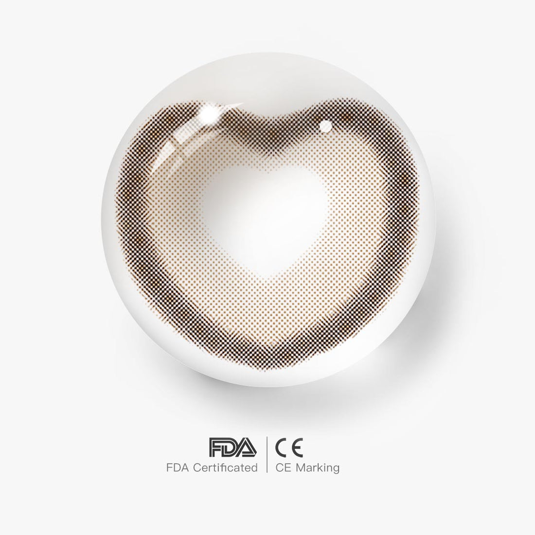 Fantastic Baby Heart Bubble Brown Colored Contact Lenses for Men