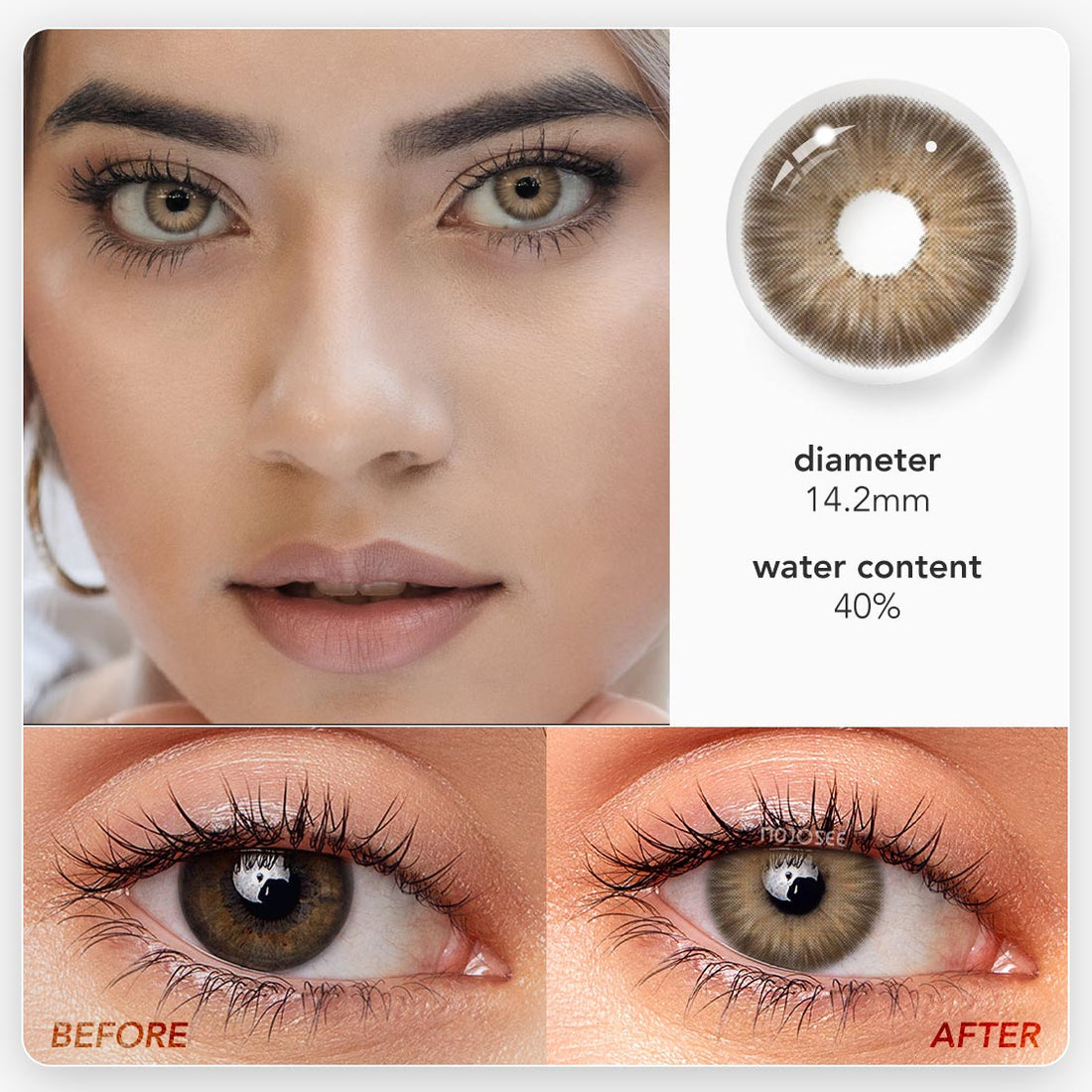 Magnificent Sahara Brown Colored Contact Lenses