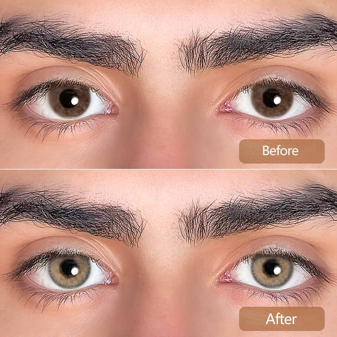 Classical Coffee Colored Contact Lenses for Men