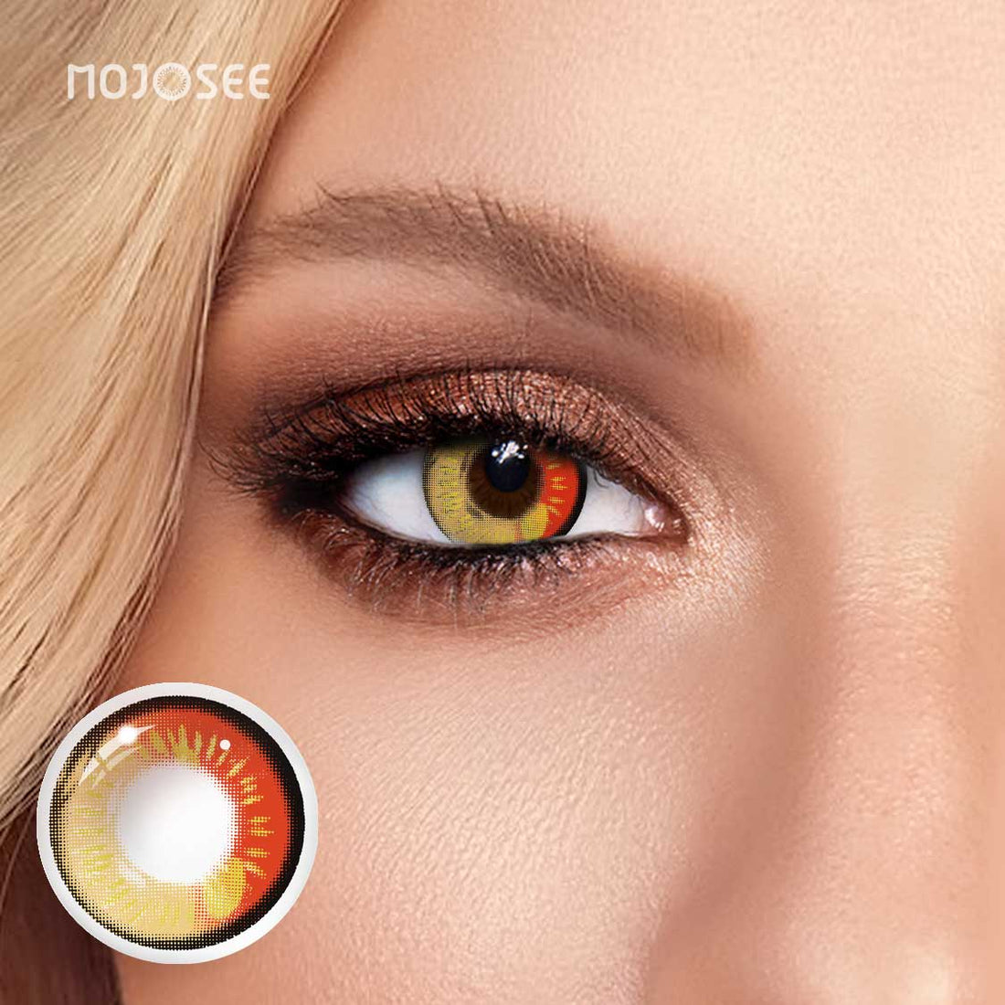 Anime Red Brown Colored Contact Lenses