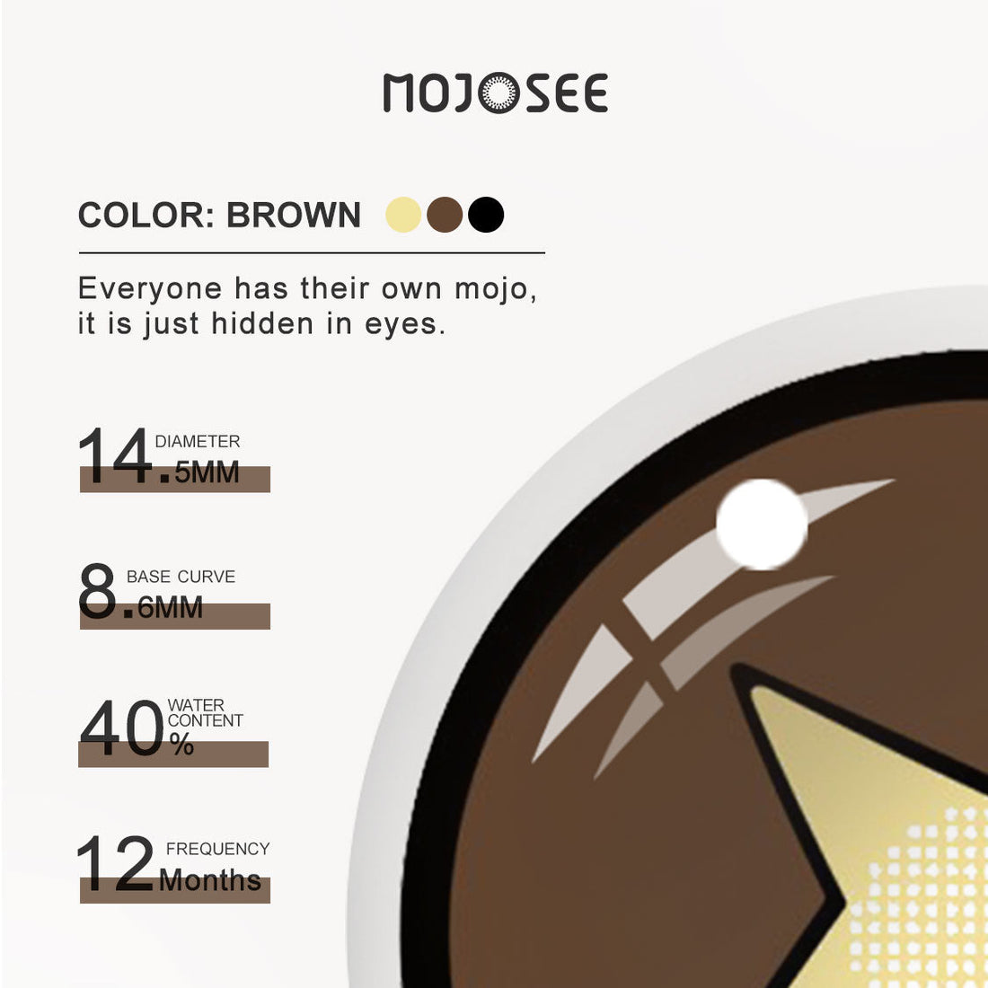 Kinoko Brown Colored Contact Lenses for Men