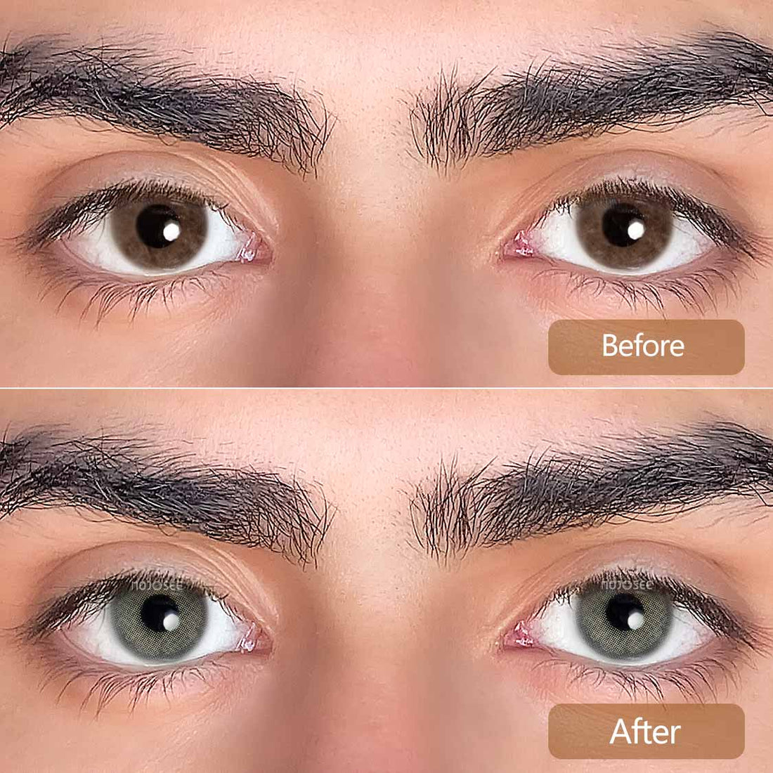 Hidrocor Quartzo Colored Contact Lenses for Men gray colored contacts – Mojosee